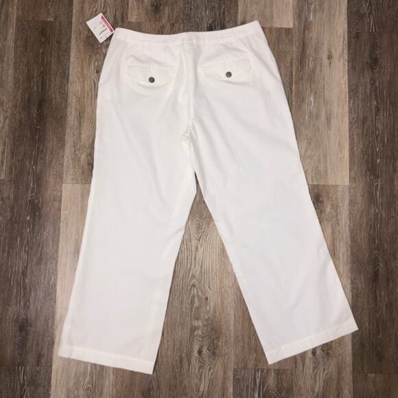 ATM Anthony Thomas Melillo White Cotton Poplin Cropped Trouser Pants Size 8 NWT - Picture 6 of 11